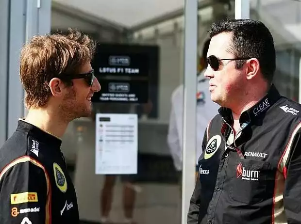 Romain Grosjean, Eric Boullier Titel-Bild zur News: Romain Grosjean, Eric Boullier