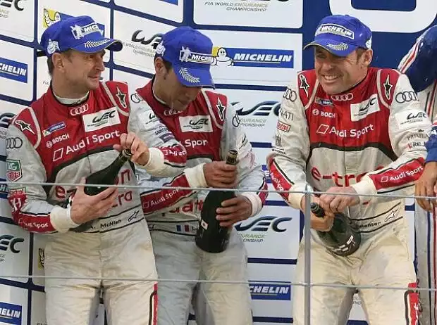 Allan McNish, Loic Duval, Tom Kristensen Titel-Bild zur News: Allan McNish, Loic Duval, Tom Kristensen