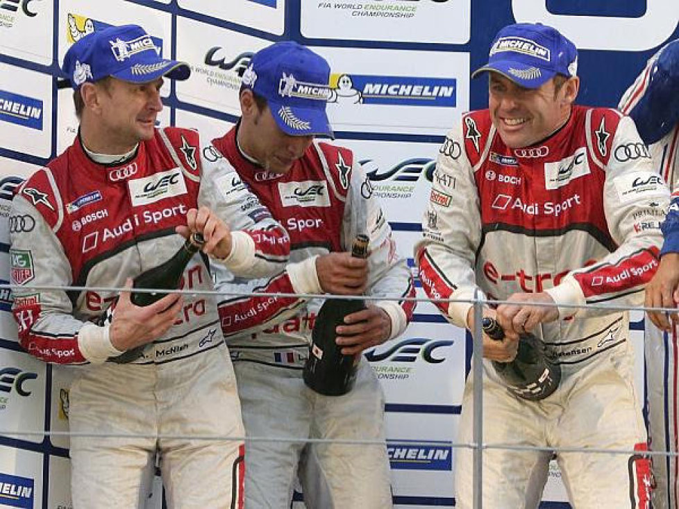 Allan McNish, Loic Duval, Tom Kristensen