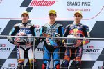 Maverick Vinales, Alex Rins und Luis Salom 