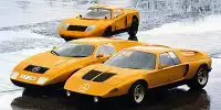 Im Mercedes-Benz C 111-I (1969, im Foto) und im C 111-II (1970) wird der Wankelmotor als Fahrzeugantrieb erprobt