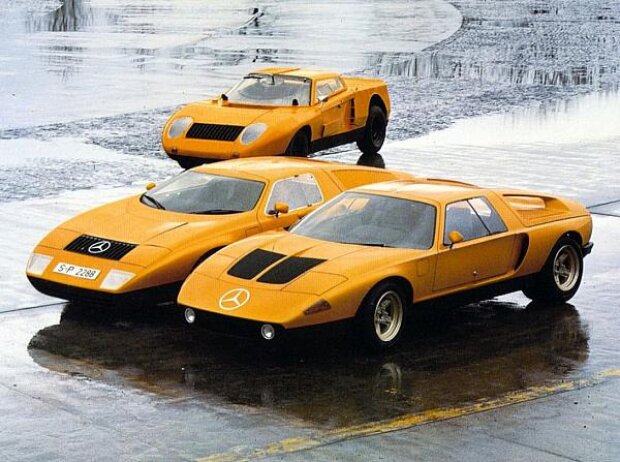Titel-Bild zur News: Im Mercedes-Benz C 111-I (1969, im Foto) und im C 111-II (1970) wird der Wankelmotor als Fahrzeugantrieb erprobt
