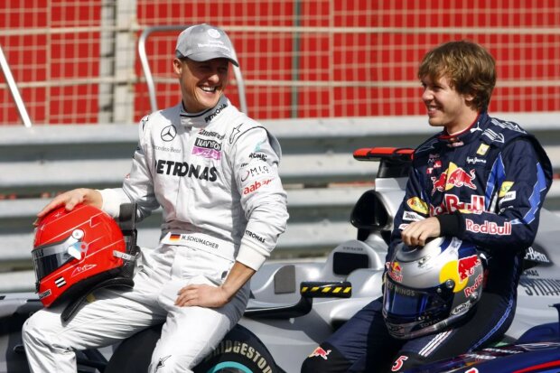 Michael Schumacher Sebastian Vettel Mercedes Mercedes AMG Petronas F1 Team F1Red Bull Infiniti Red Bull Racing F1 ~Michael Schumacher und Sebastian Vettel (Red Bull) ~ 