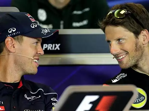 Sebastian Vettel, Romain Grosjean Titel-Bild zur News: Sebastian Vettel, Romain Grosjean