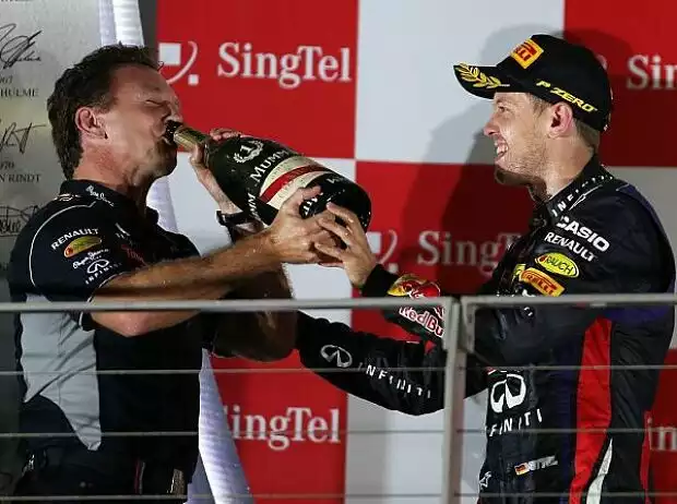 Christian Horner, Sebastian Vettel Titel-Bild zur News: Christian Horner, Sebastian Vettel