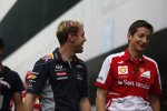 Sebastian Vettel (Red Bull) mit Massimo Rivola (Ferrari)