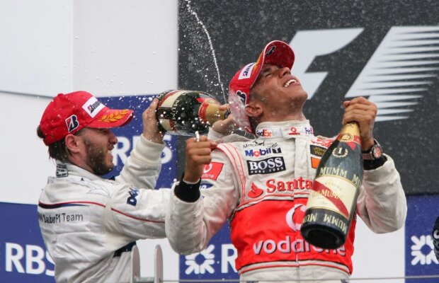 Nick Heidfeld Lewis Hamilton Sauber Sauber F1 Team F1McLaren Vodafone McLaren Mercedes F1 ~Nick Heidfeld (Rebellion) und Lewis Hamilton (Mercedes) ~ Nick Heidfeld Lewis Hamilton Sauber Sauber F1 Team F1McLaren Vodafone McLaren Mercedes F1 ~Nick Heidfeld (Rebellion) und Lewis Hamilton (Mercedes) ~