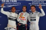 Sebastian Vettel (Red Bull), Nico Rosberg (Mercedes) und Lewis Hamilton (Mercedes) 