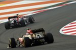 Mark Webber (Red Bull) und Kimi Räikkönen (Lotus) 