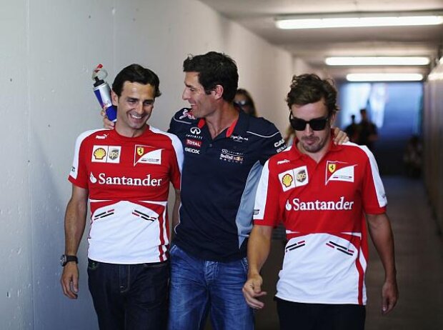 Titel-Bild zur News: Pedro de la Rosa, Mark Webber, Fernando Alonso