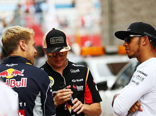 Sebastian Vettel, Lewis Hamilton, Kimi Räikkönen