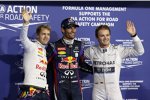 Mark Webber (Red Bull), Sebastian Vettel (Red Bull) und Nico Rosberg (Mercedes) 