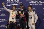 Mark Webber (Red Bull), Sebastian Vettel (Red Bull) und Nico Rosberg (Mercedes) 