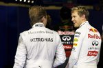 Sebastian Vettel (Red Bull) und Nico Rosberg (Mercedes) 
