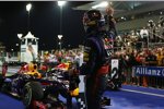 Sebastian Vettel (Red Bull) feiert seinen siebten Sieg in Folge