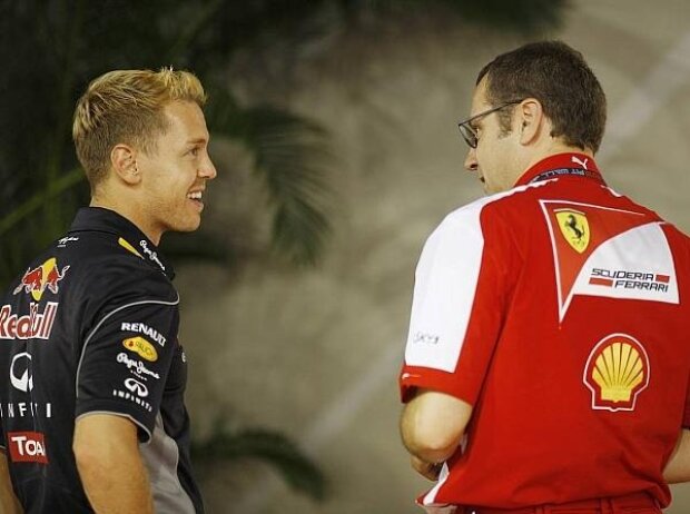 Titel-Bild zur News: Sebastian Vettel, Stefano Domenicali