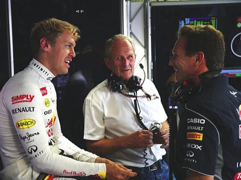 Sebastian Vettel, Christian Horner, Helmut Marko