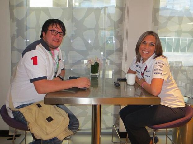 Chefredakteur Christian Nimmervoll und Claire Williams Chefredakteur Christian Nimmervoll und Claire Williams