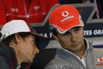 Esteban Gutierrez (Sauber) und Sergio Perez (McLaren) 