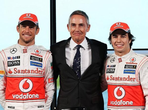 Jenson Button, Martin Whitmarsh, Sergio Perez