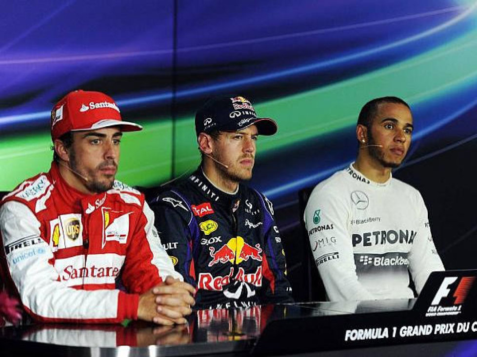 Fernando Alonso, Sebastian Vettel, Lewis Hamilton