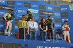 Yvan Muller (RML-Chevrolet), Tiago Monteiro (Honda), Robert Huff (Münnich-SEAT) und Alex MacDowall (Bamboo-Chevrolet) 