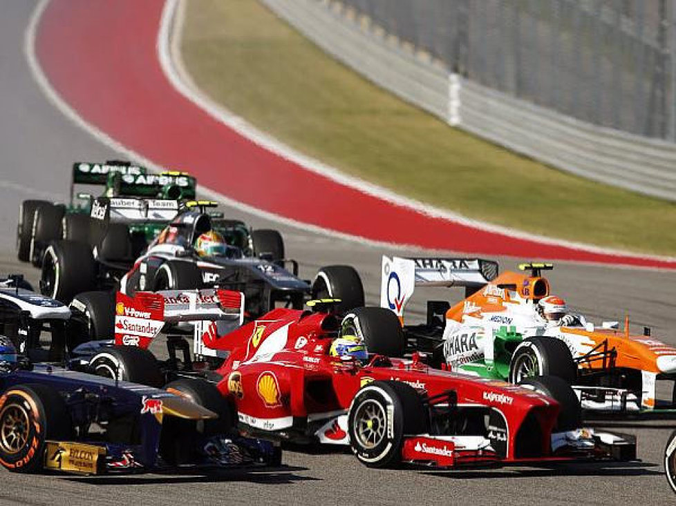 Adrian Sutil, Felipe Massa, Jean-Eric Vergne, Esteban Gutierrez