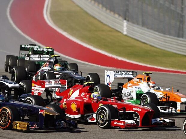 Adrian Sutil, Felipe Massa, Jean-Eric Vergne, Esteban Gutierrez