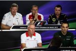 Freitags-Pressekonferenz mit Ross Brawn, Stefano Domenicali, Eric Boullier, John Booth und Cyril Abiteboul 