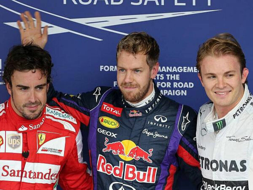 Fernando Alonso, Sebastian Vettel, Nico Rosberg