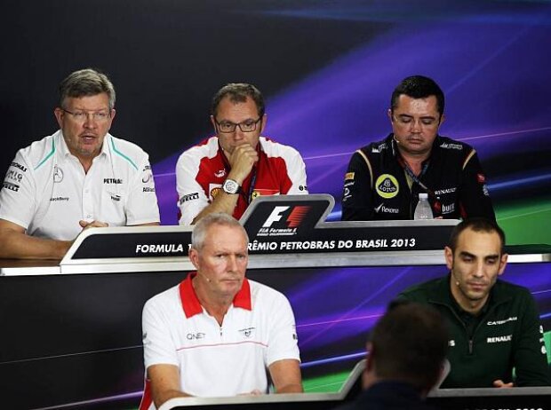 Ross Brawn, Stefano Domenicali, Eric Boullier, John Booth, Cyril Abiteboul