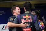 Christian Horner und Mark Webber (Red Bull) 
