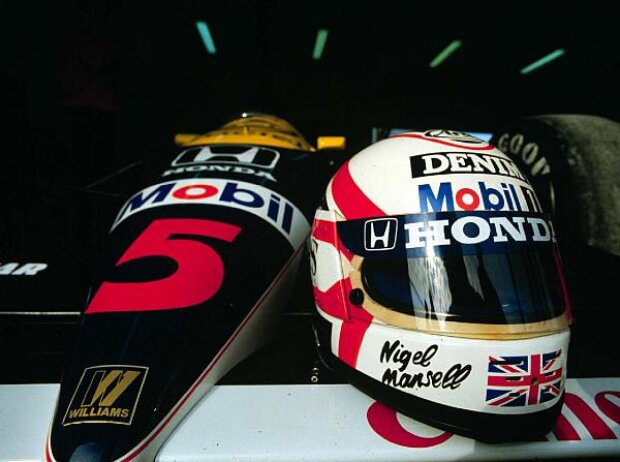 Titel-Bild zur News: Nigel Mansells legendäre Startnummer, die "Red 5"