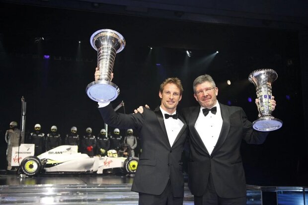 Jenson Button Ross Brawn Mercedes Mercedes AMG Petronas F1 Team F1 ~Jenson Button (McLaren) und Ross Brawn ~ Jenson Button Ross Brawn Mercedes Mercedes AMG Petronas F1 Team F1 ~Jenson Button (McLaren) und Ross Brawn ~