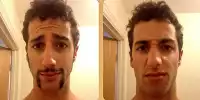 Daniel Ricciardo mit Schnurrbart