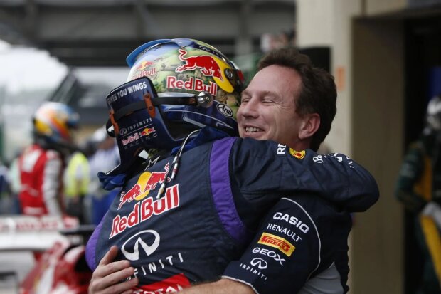 Sebastian Vettel Christian Horner Red Bull Infiniti Red Bull Racing F1 ~Sebastian Vettel (Red Bull) und Christian Horner ~ 