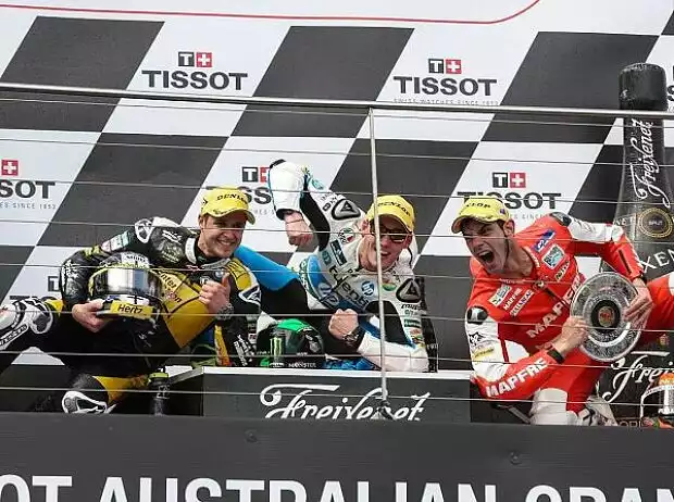 Titel-Bild zur News: Thomas Lüthi, Pol Espargaro, Jordi Torres
