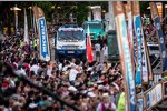 Die Trucks auf dem Weg zum Start in Rosario
