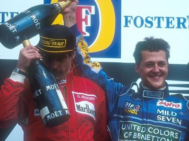 Michael Schumacher, Gerhard Berger Michael Schumacher, Gerhard Berger