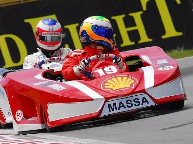 Felipe Massa, Rubens Barrichello, Kart Titel-Bild zur News: Felipe Massa, Rubens Barrichello, Kart