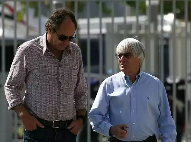 Bernie Ecclestone, Gerhard Berger Titel-Bild zur News: Bernie Ecclestone, Gerhard Berger