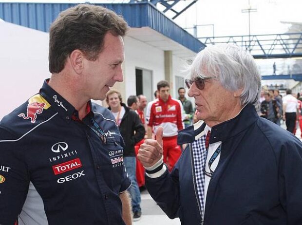Christian Horner, Bernie Ecclestone Christian Horner, Bernie Ecclestone