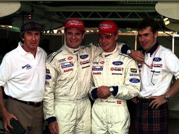 Jackie Stewart, Rubens Barrichello, Jan Magnussen, Paul Stewart