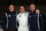 Alessandro Zanardi mit den ROAL-Besitzern Roberto Ravaglia und Aldo Preo