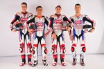Die Honda-Fahrer der Superbike- und Supersport-WM: Michael van der Mark, Leon Haslam, Jonathan Rea und Lorenzo Zanetti