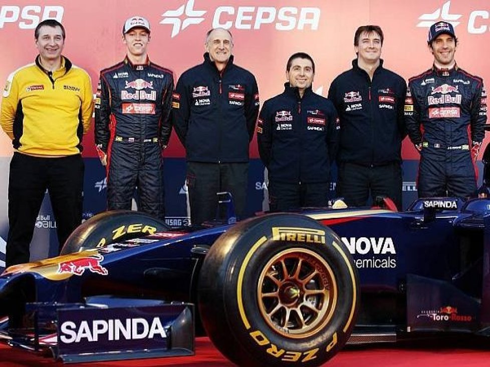 Rob White, Daniil Kwjat, Franz Tost, James Key, Jean-Eric Vergne