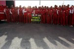 Grußbotschaft des Ferrari-Teams an Michael Schumacher, der immer noch im Koma liegt