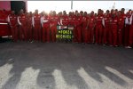 Grußbotschaft des Ferrari-Teams an Michael Schumacher, der immer noch im Koma liegt