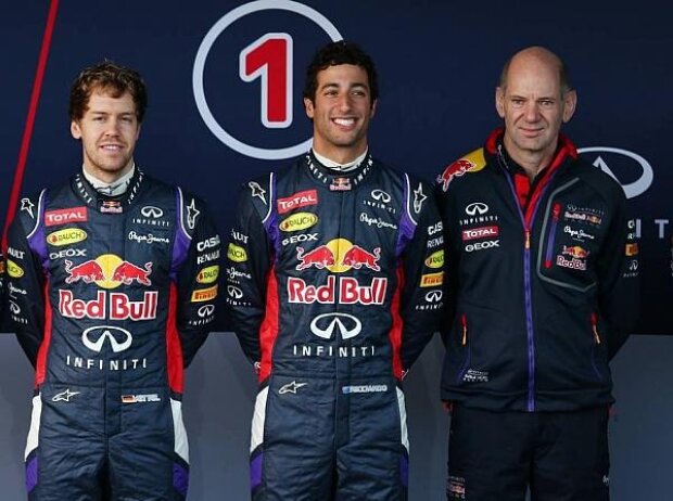 Titel-Bild zur News: Sebastian Vettel, Daniel Ricciardo, Adrian Newey