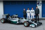 Lewis Hamilton (Mercedes), Nico Rosberg (Mercedes) und Toto Wolff 
